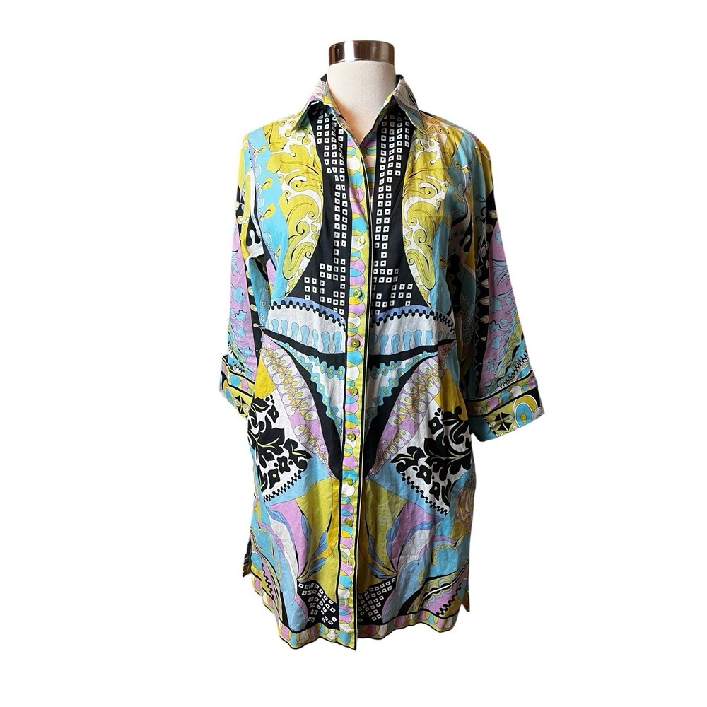 Averardo Bessi Shirt Dress US 8 Colorful Made in Italy